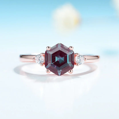 Perry Hexa Alexandrite Ring