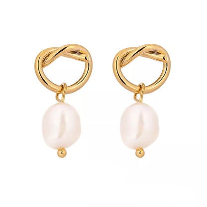 Rafaella Pearl Knot Earrings