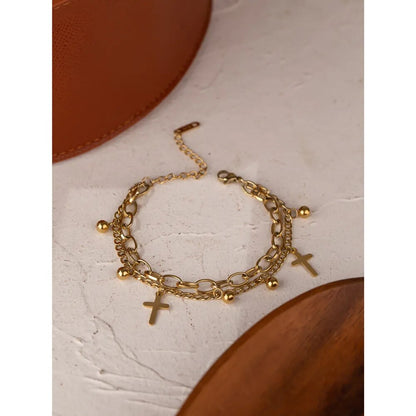 Luciana Cross Charm Bracelet