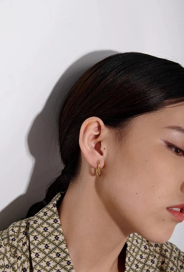 Terra Thick Hoop Earrings