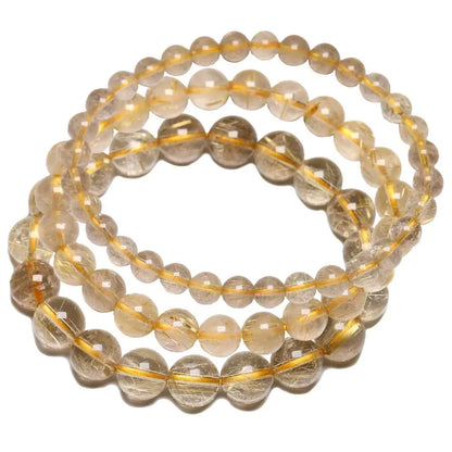 Golden Rutilated Quartz Bracelet (Pick Your Size)