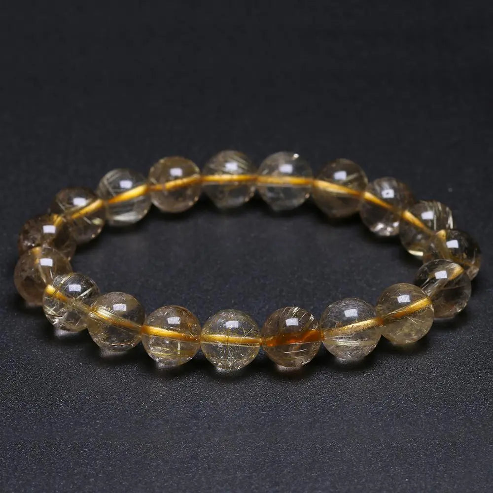 Golden Rutilated Quartz Bracelet (Pick Your Size)