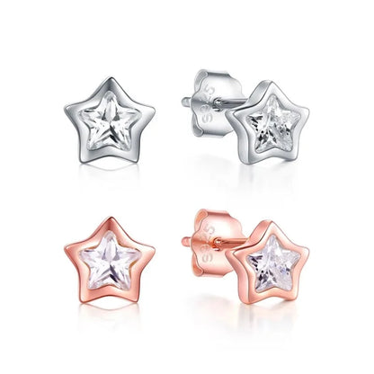 Ava Mini Pave Star Earrings