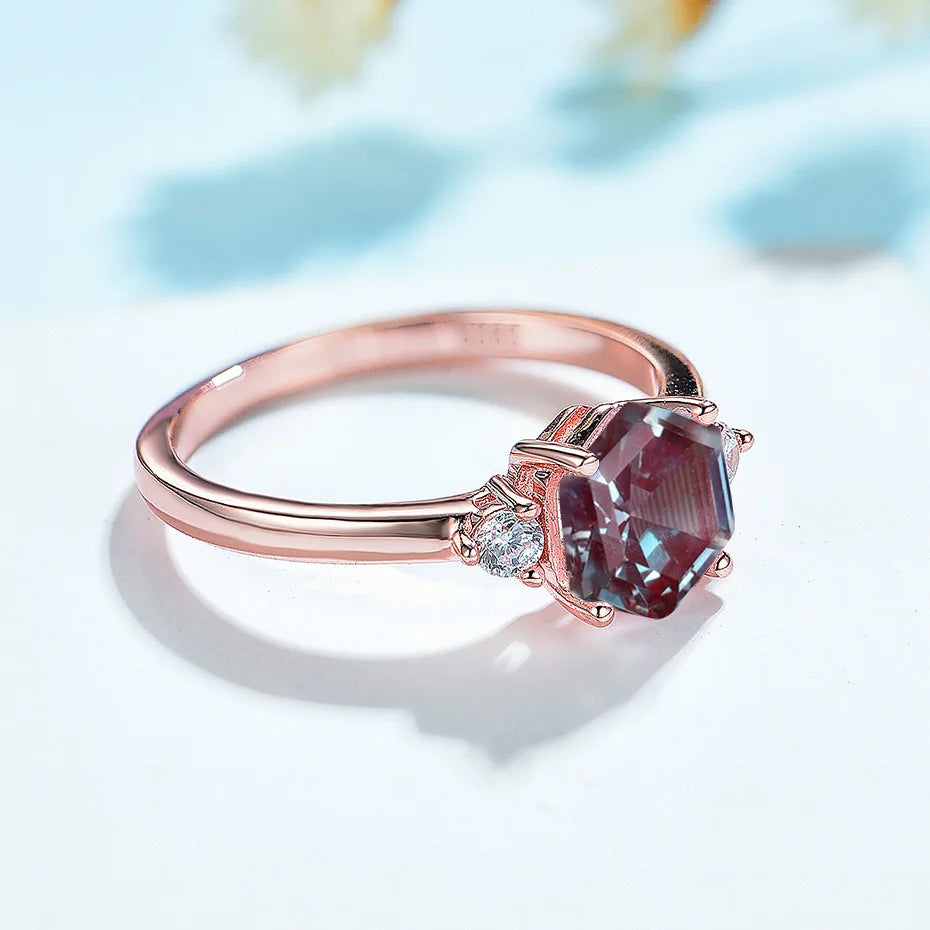 Perry Hexa Alexandrite Ring