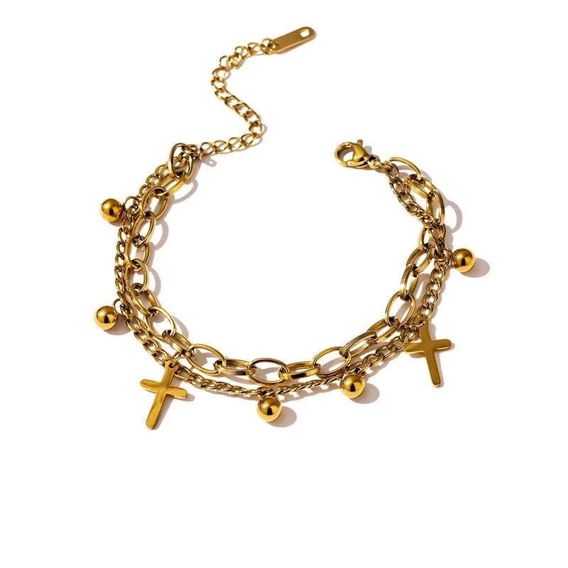 Luciana Cross Charm Bracelet