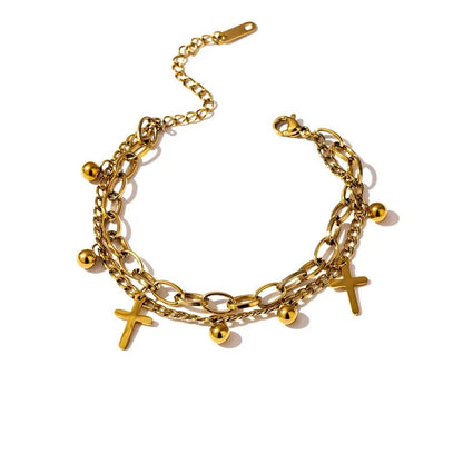 Luciana Cross Charm Bracelet