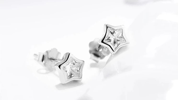 Ava Mini Pave Star Earrings