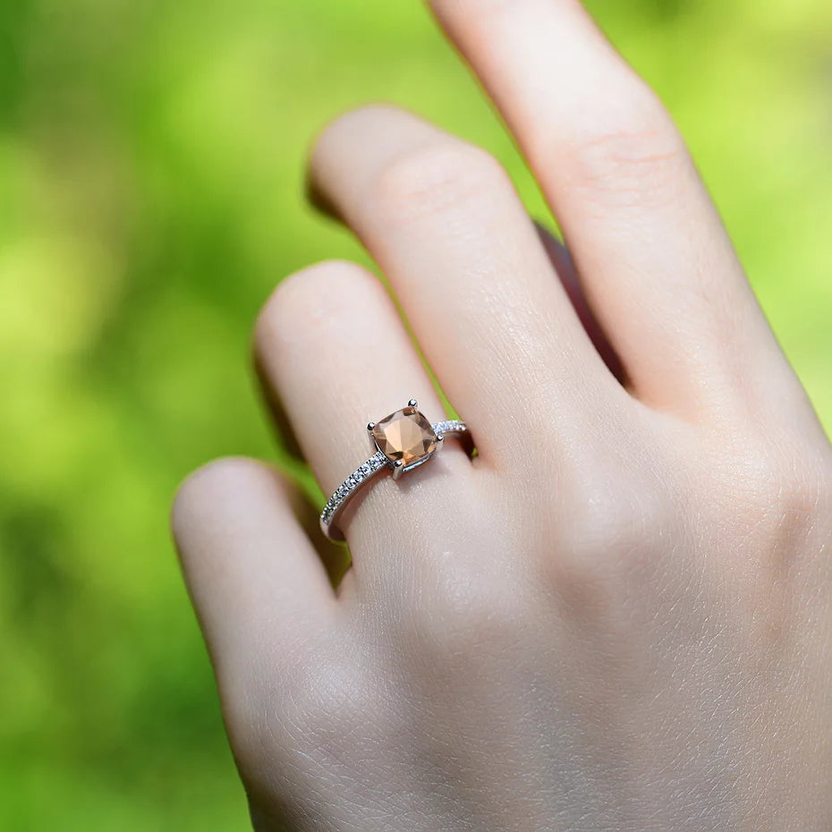 Lab-Created Gemstone Ring