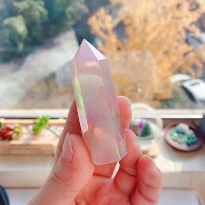 Angel Aura Rose Quartz Tower