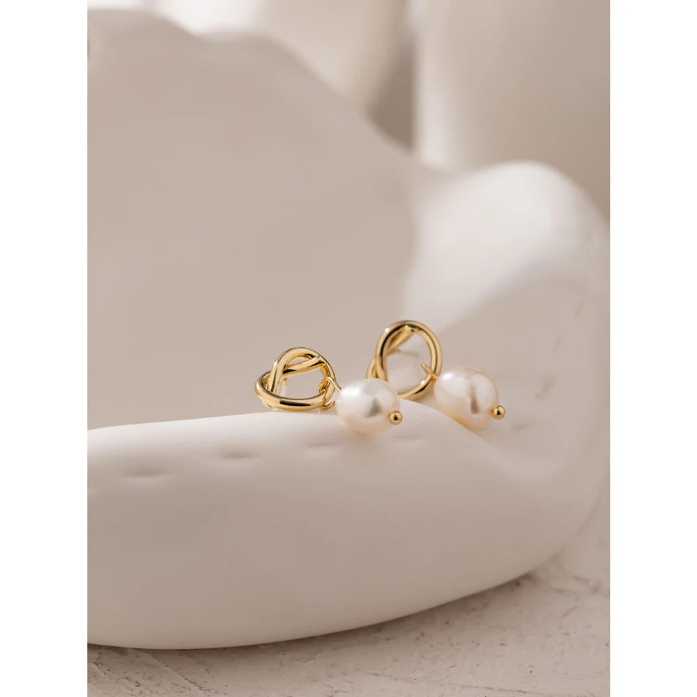 Rafaella Pearl Knot Earrings