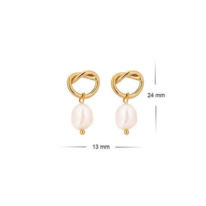 Rafaella Pearl Knot Earrings