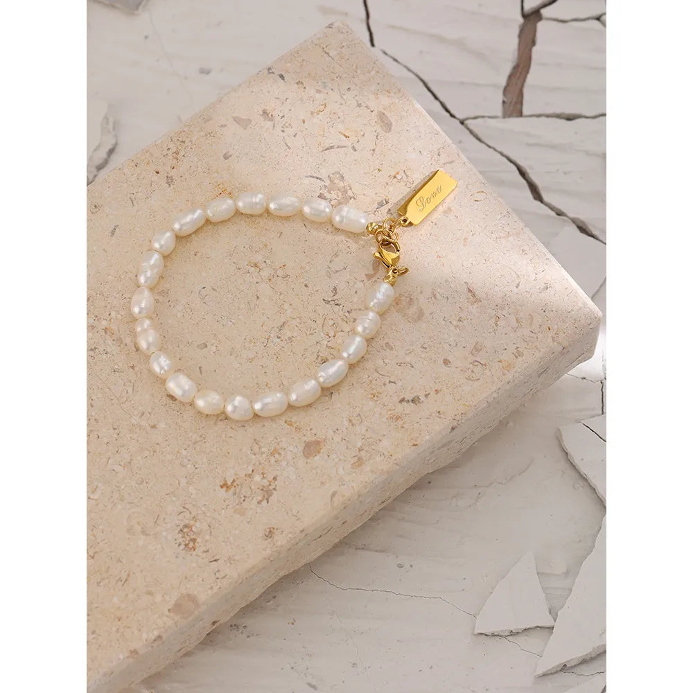 Aphrodite Pearl Chain Bracelet