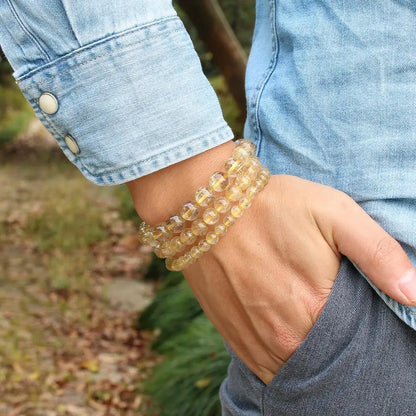 Golden Rutilated Quartz Bracelet (Pick Your Size)