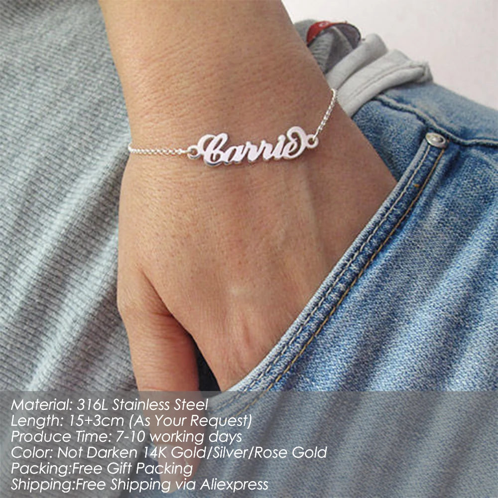 Personalized Name Charm Bracelet