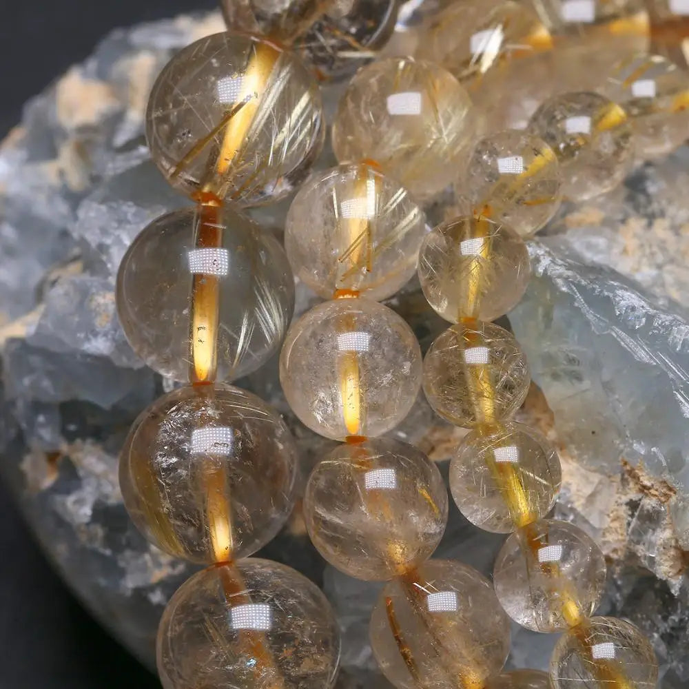 Golden Rutilated Quartz Bracelet (Pick Your Size)