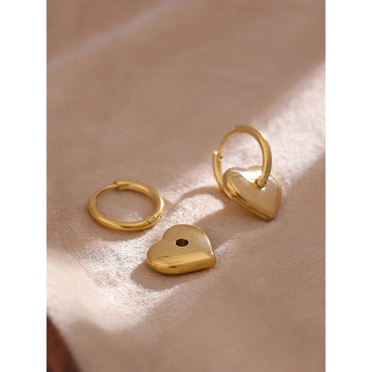 Elin Heart Charm Earrings