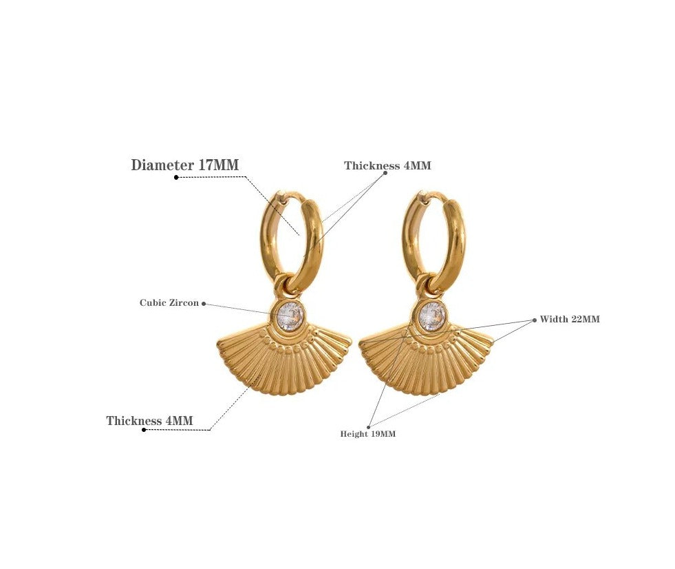 Hera Cascade Fan Earrings