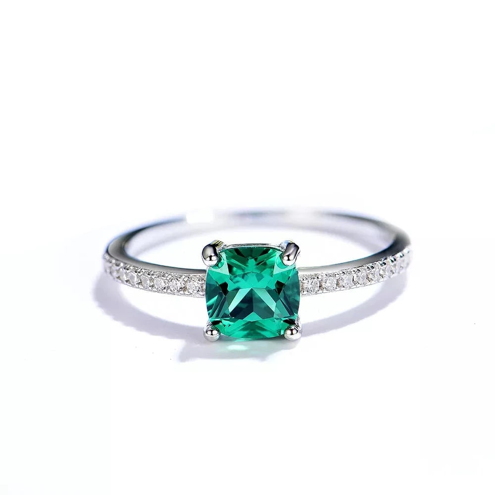 Lab-Created Gemstone Ring