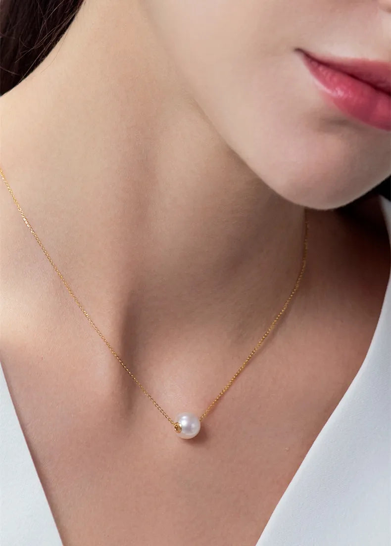 Aphrodite's Floating Pearl Necklace