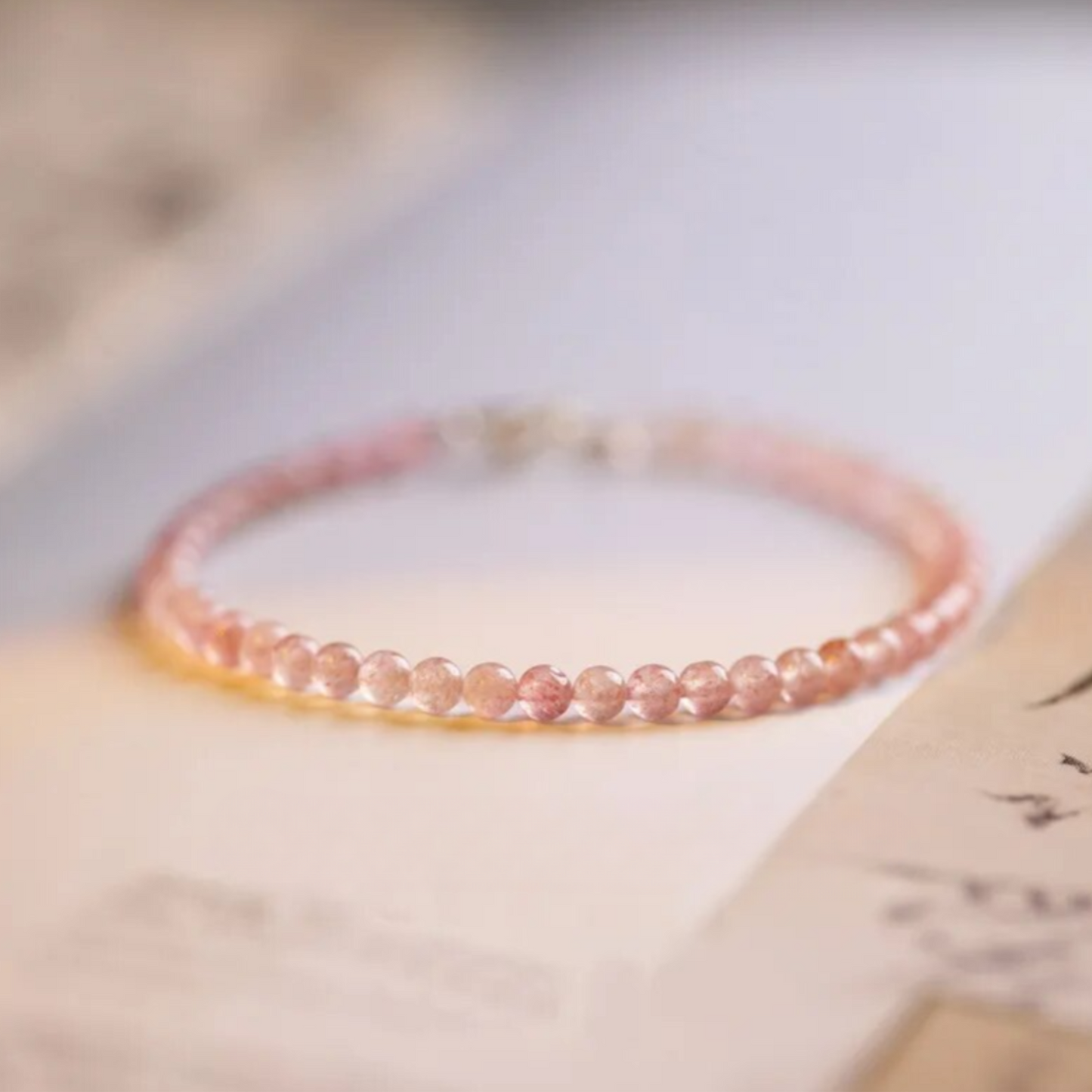 Rosy Energy Strawberry Quartz Bracelet