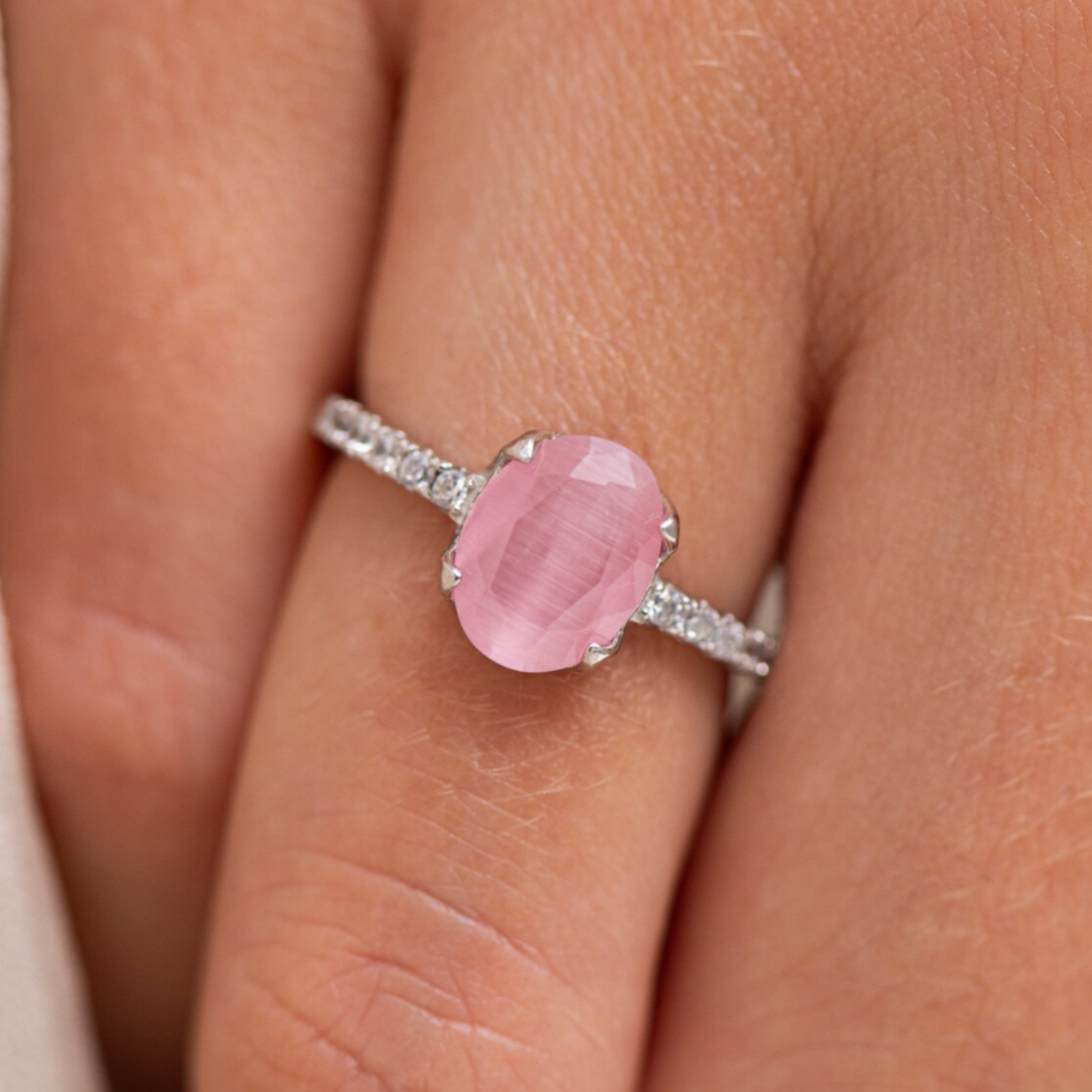 Abby Pink Opal Ring